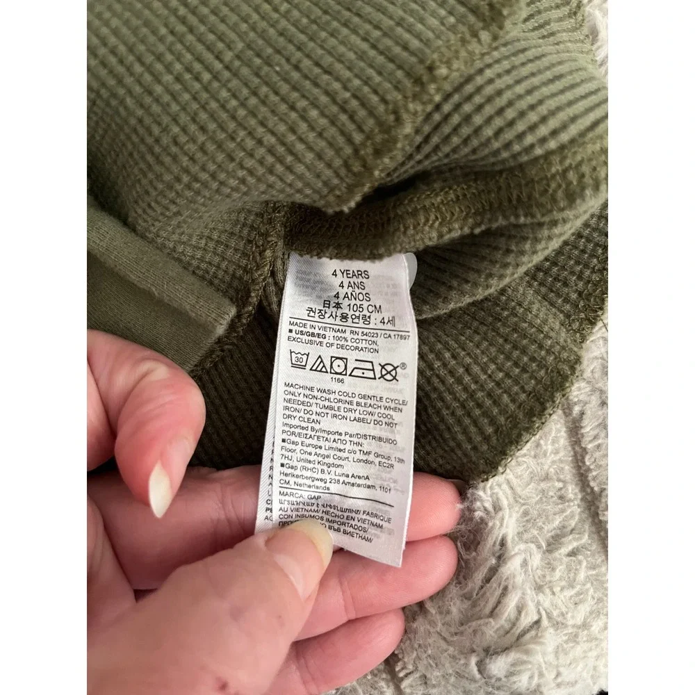 Bundle Gap Waffle Knit Hoodie & Wonder Nation Corduroy Ruffle Jumper Skirt